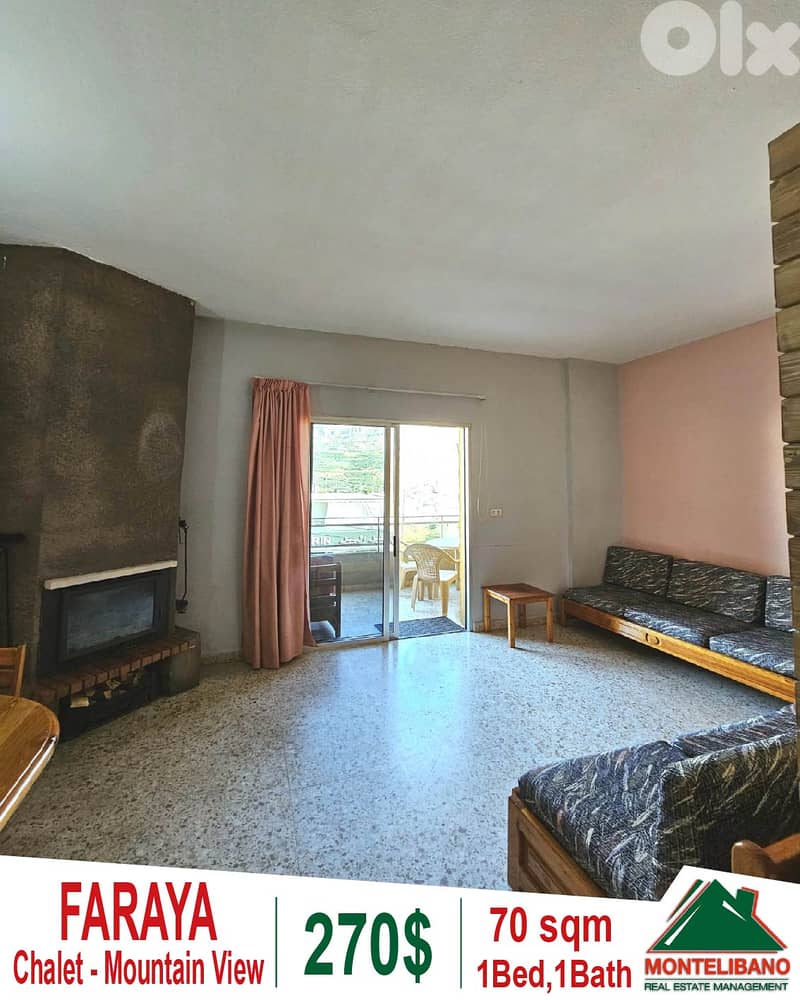 70 sqm Chalet For Rent in Faraya (فاريا) with Mountain View 1