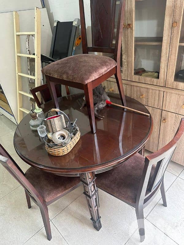 طاولة سفرة مبرومة وج قزاز خشب زان كتير مرتبة 3