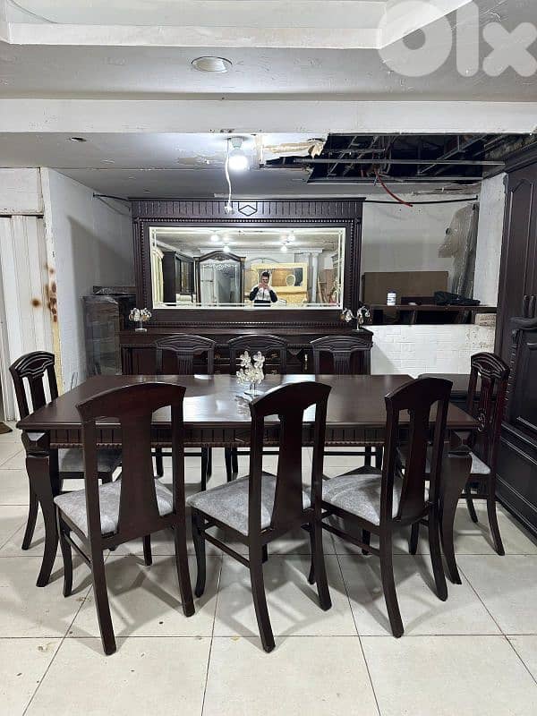 اوضة سفرة ملكية خشب زان ولاتي ملبسة قشر زان 1