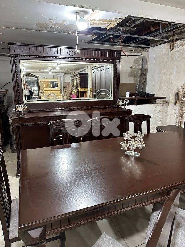 اوضة سفرة ملكية خشب زان ولاتي ملبسة قشر زان 9