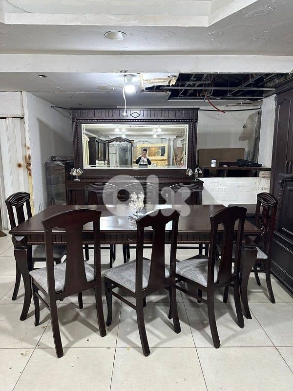 اوضة سفرة ملكية خشب زان ولاتي ملبسة قشر زان 1