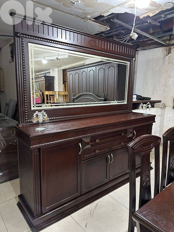 اوضة سفرة ملكية خشب زان ولاتي ملبسة قشر زان 3