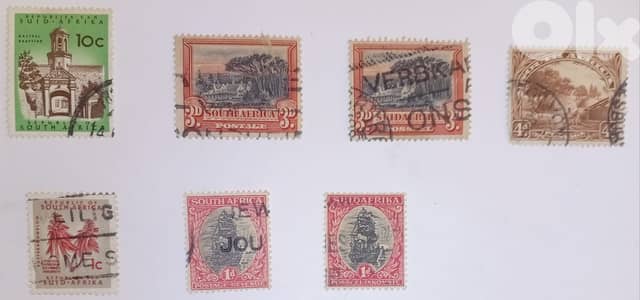 Lot de 7 Timbres de l'Afrique du Sud
