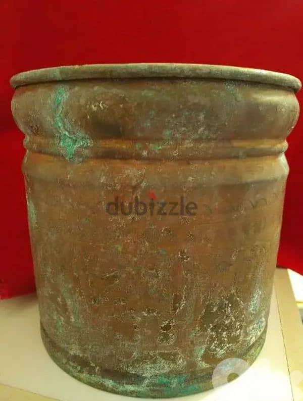 Very old copper cache pot (round), Price is final 1