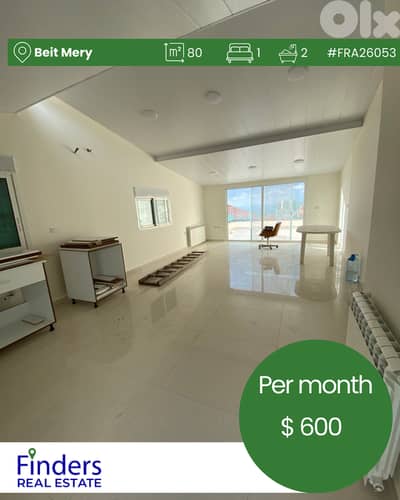 Apartment for Rent in Beit Mery!شقة للإيجار في بيت ميري!