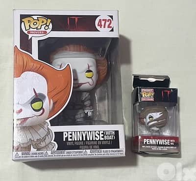 Pennywise funko pop + Pennywise keychain