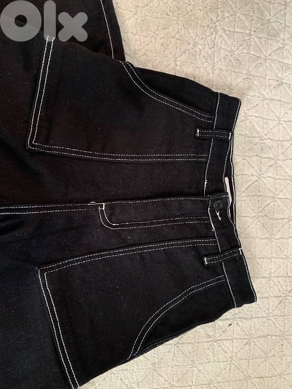 Black cargo jeans high waisted 3