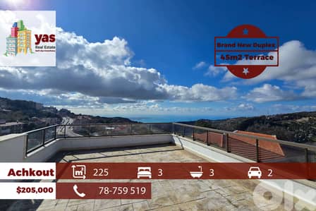 Achkout 225m2  |45m2 Terrace | Brand New | Mountain View | DA