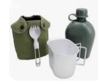 قنينة مياه جيش مع شنطة مع علبة فقط بهيدا السعر