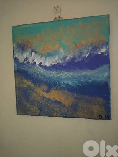 رسم زيتي علىالقماش يدويه