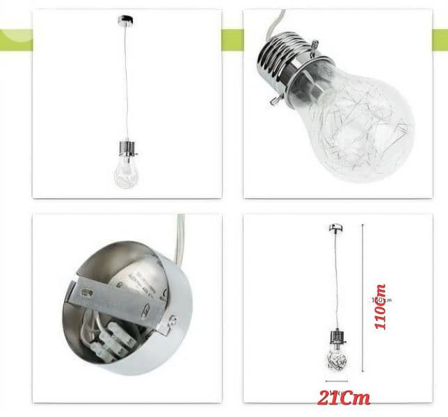 Modern living Lara Hängeleucte pendant lightbulb style/4$ delivery 11