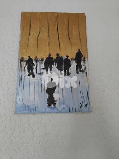 رسم زيتي علىالقماش يدويه