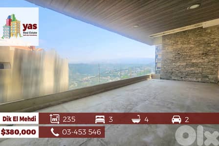 Dik El Mehdi 235m2 | Brand New | Excellent Condition | View | PA |