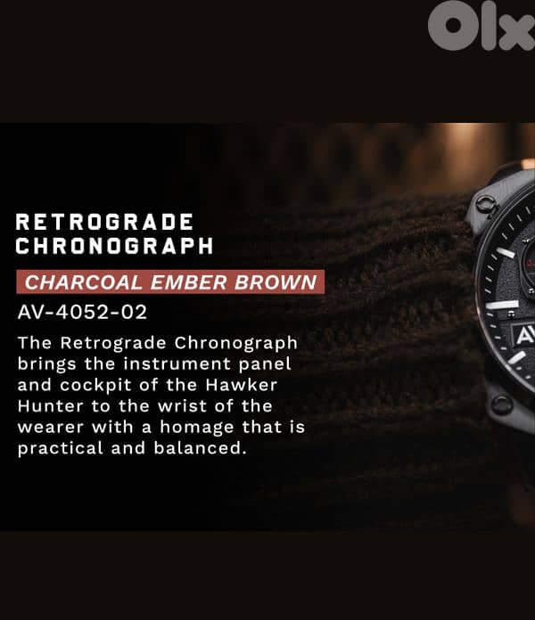 Hawker Hunter Retrograde Chronograph Watch 2