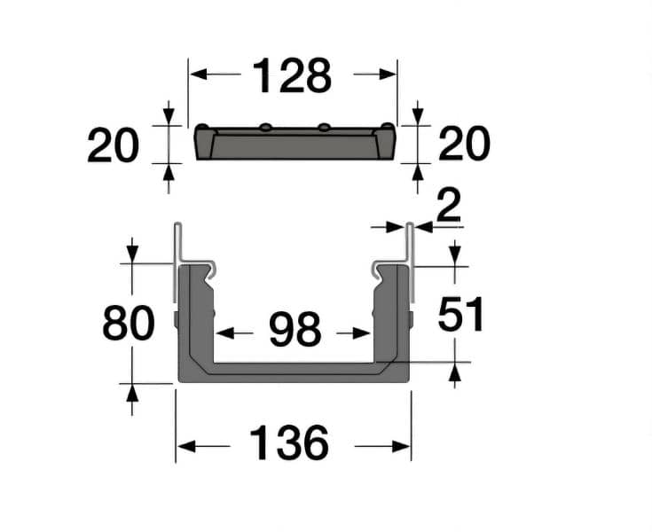 NICOLL HYDRAULIC DRAINAGE CHANNELS C250 5