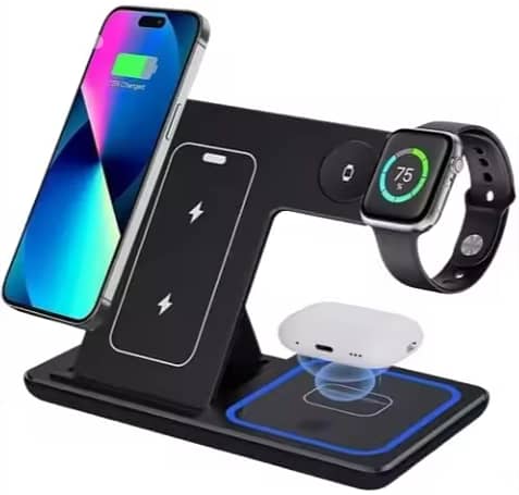Portable 3 in 1 Multifunction Fast Wireless Charging Stand 1