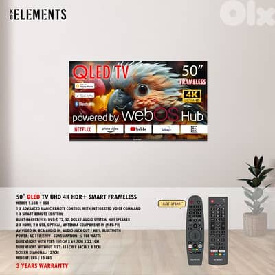 QLED KB ELEMENTS 50' Smart UHD HDR+