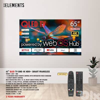 QLED KB ELEMENTS 65' Smart UHD HDR+
