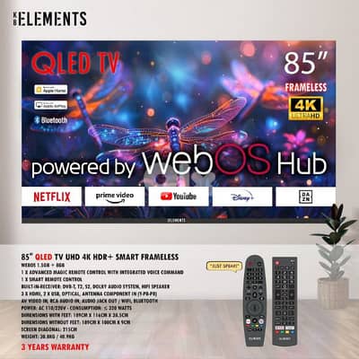 QLED KB ELEMENTS 85' Smart UHD HDR+