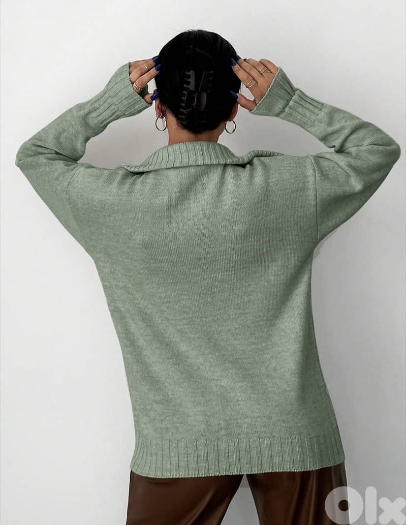 Almond Green sweater 2