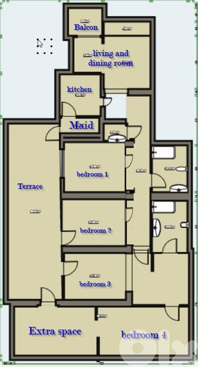 Apartment with Terrace in Mar Takla Hazmieh