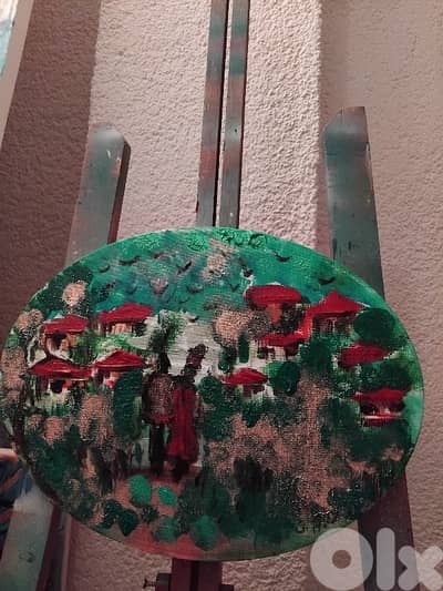 رسم زيتي على القماش يدويه