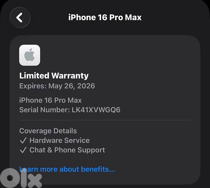 IPHONE 16 PROMAX 256GB USED 3