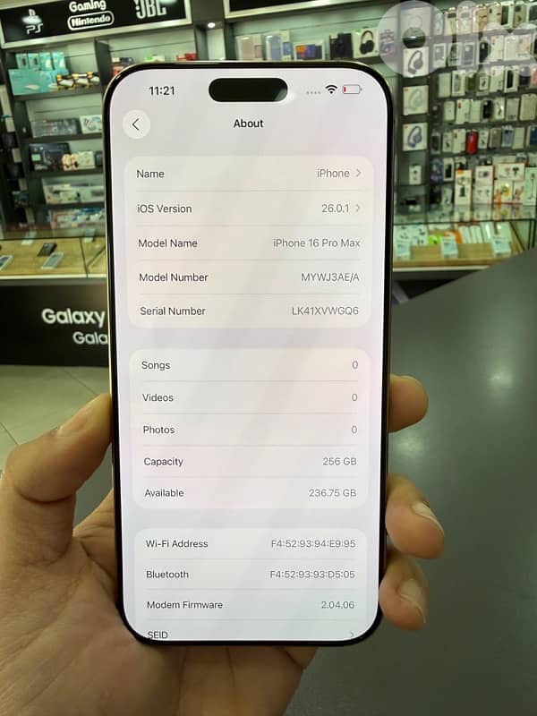 IPHONE 16 PROMAX 256GB USED 4