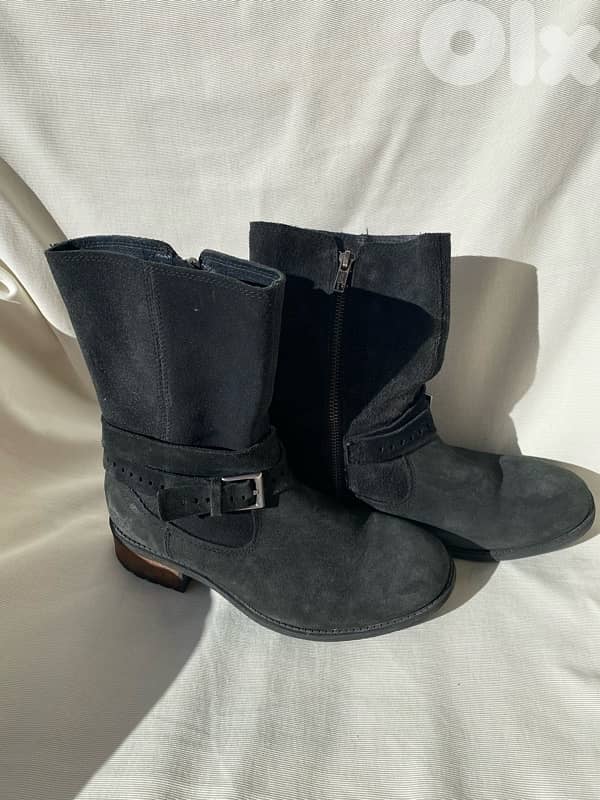 Ugg  dark blue suede boots 4
