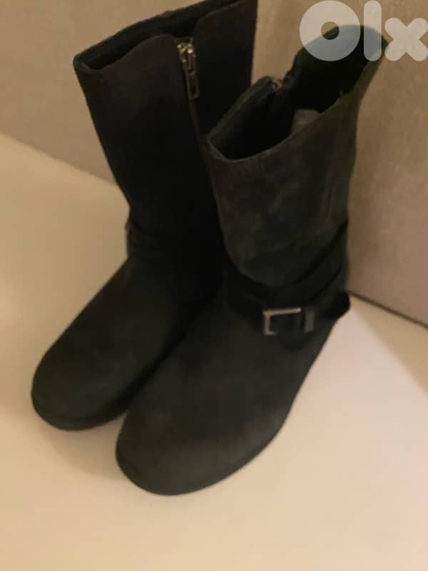 Ugg  dark blue suede boots 12