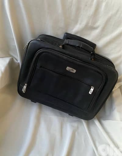 American Tourister black trolley briefcase
