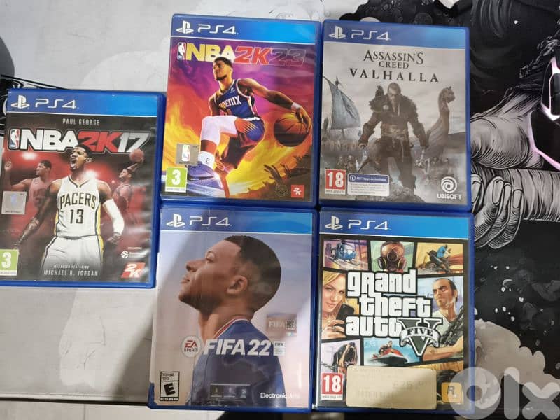 ps4 3 controllers and 5 cds 3