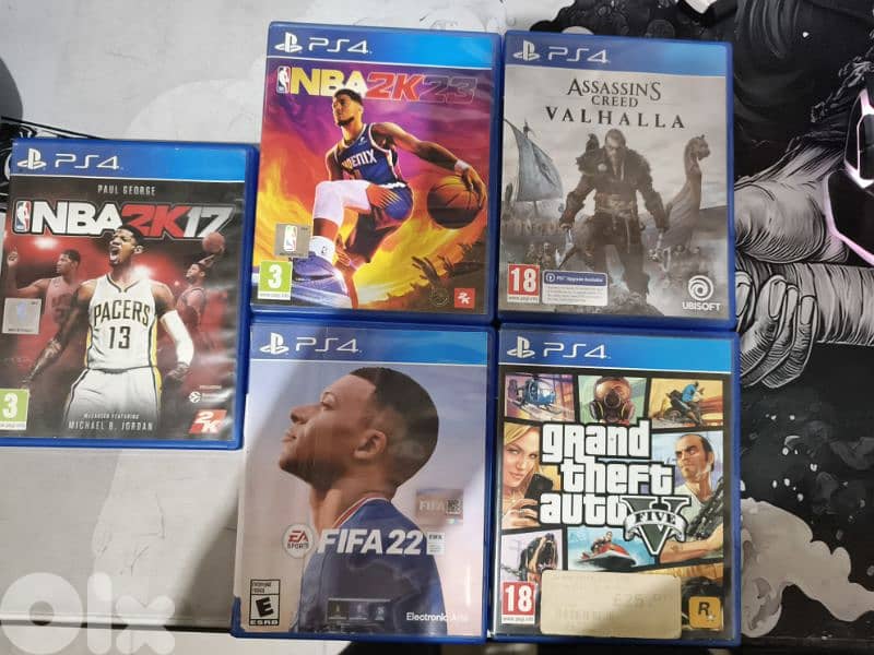 ps4 3 controllers and 5 cds 3
