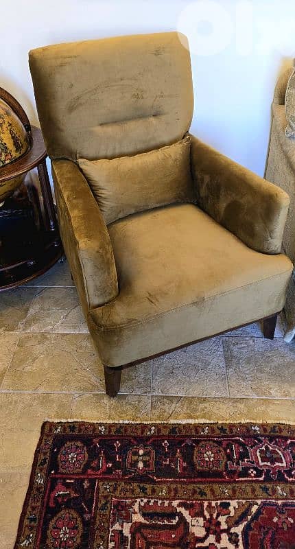 كرسي عدد ٢ صالون أنيقان ومريحان، تصميم كلاسيك فاخر، مناسب لغرفة صالون 4