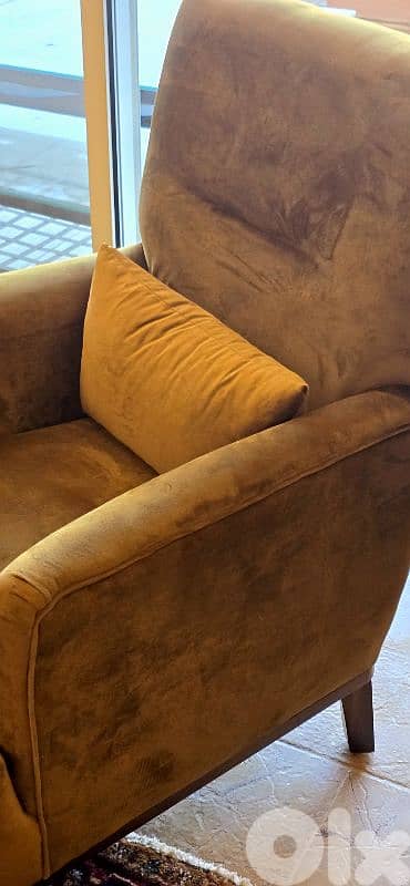 كرسي عدد ٢ صالون أنيقان ومريحان، تصميم كلاسيك فاخر، مناسب لغرفة صالون 6