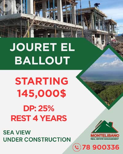 Apartment For Sale in Jouret El Ballout (جورة البلوط) with Installment