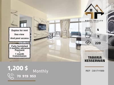 duplex apartments for rent in tabarja keserouan شقق للايجار في طبرجا