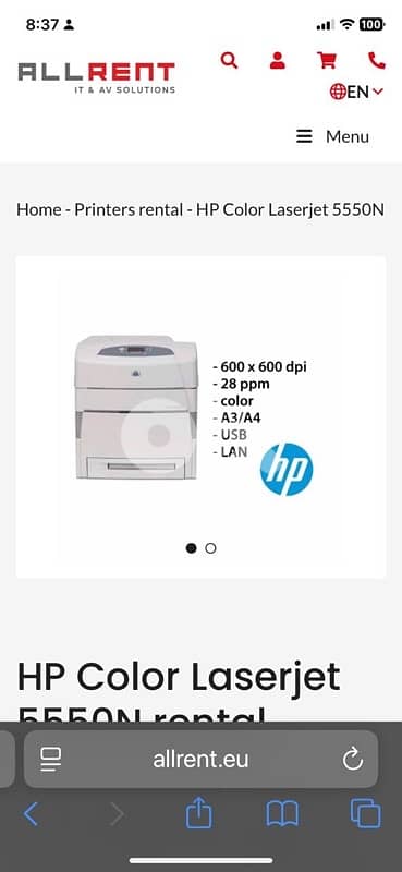 Hp color Laserjet 5550N 2