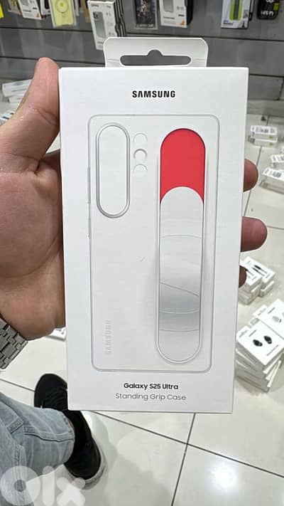 Samsung Standing Grip Case Galaxy S25 Ultra white