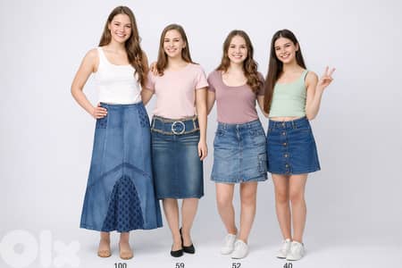 Collection of European Jeans Skirts. . 2Pcs for 22$