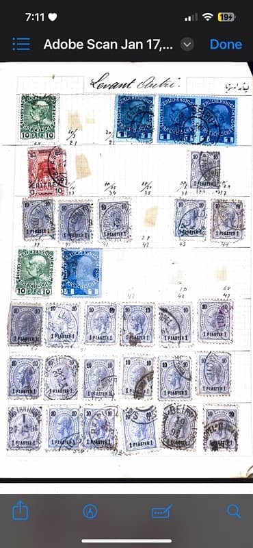 Levant postal stamps