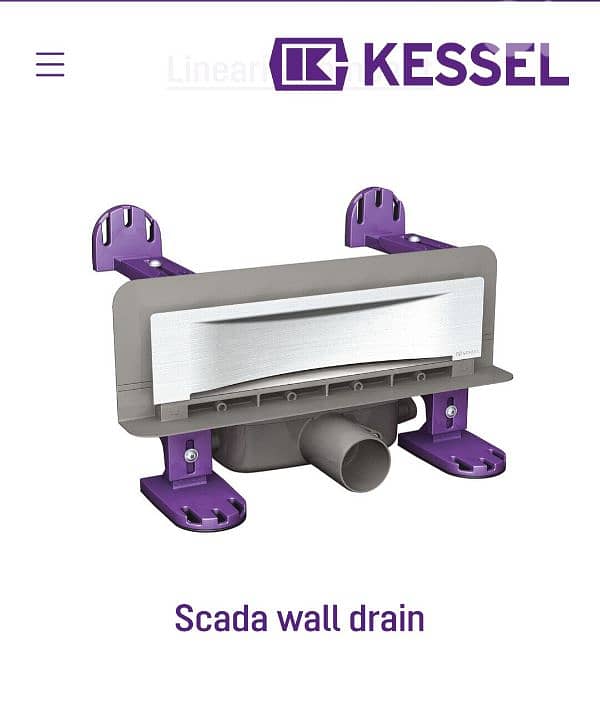 Kessel-Germany s. steel  304 lineardrain shower 60cm  tileable cover 1