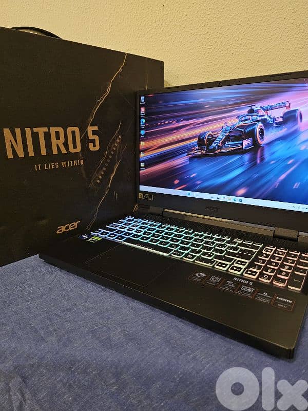 in box acer nitro 5 gaming laptop core i7 12th gen rtx 4050 6GB 6