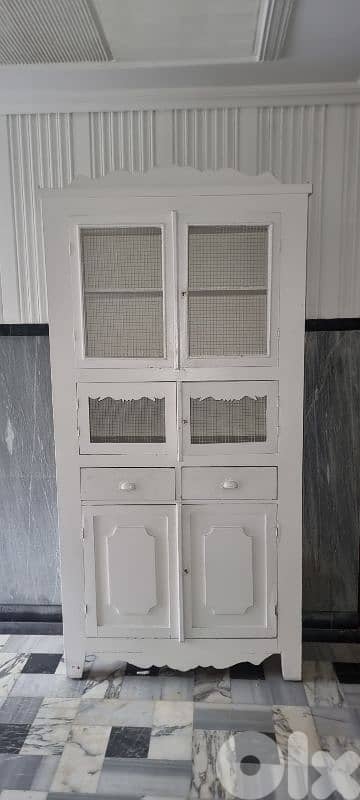 Vintage Wooden Kitchen Cabinet / Pantry Cupboard – نملية / خزانة تخزين