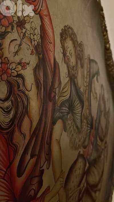 لوحة فنية دينية قديمة مرسومة على جلد – النبي إبراهيم (تحفة ناد