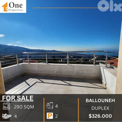 DUPLEX APARTMENT FOR SALE IN BALLOUNEH