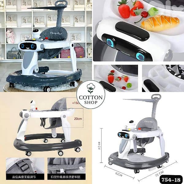 Multifunctional Baby Walker With Sunshade 1
