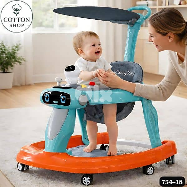 Multifunctional Baby Walker With Sunshade 3