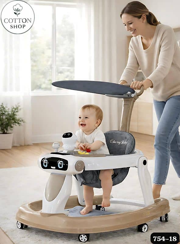 Multifunctional Baby Walker With Sunshade 4