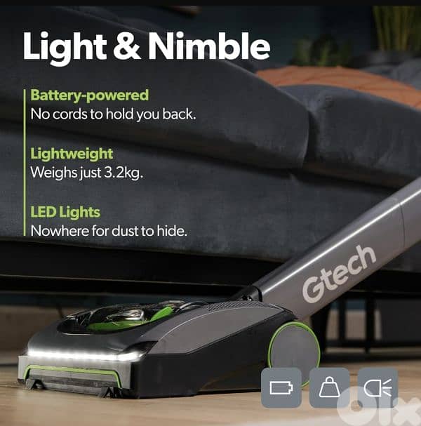 Gtech CORDLESS VACUUM CLEANER RECHARGEABLE 22V/ 4$ delivery 6